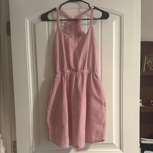 Red and White Striped Sundress